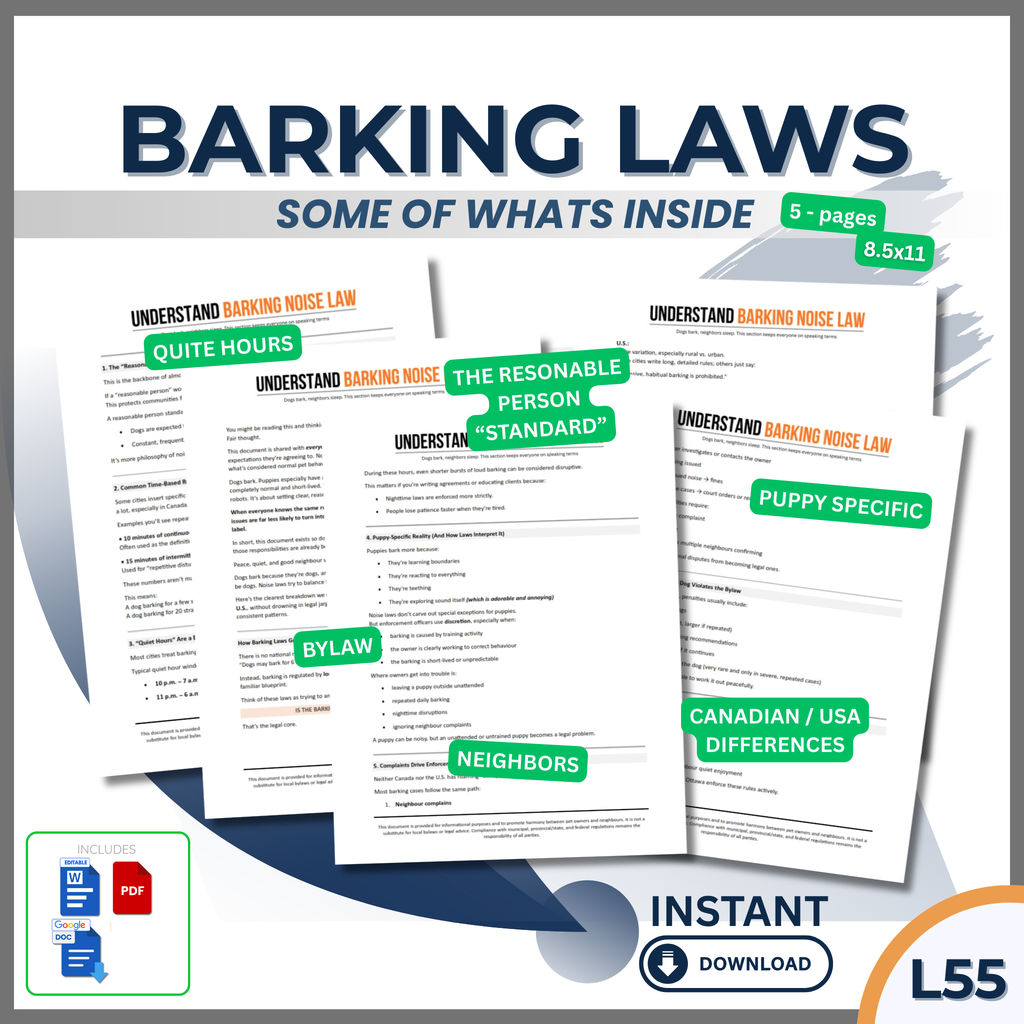BARKING LAW GUIDE - "QUIET ENJOYMENT"