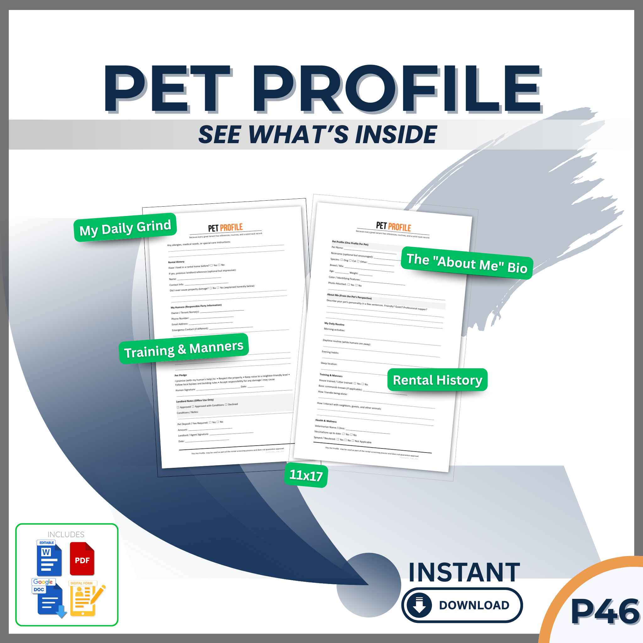 PET PROFILE - FOR RENTALS