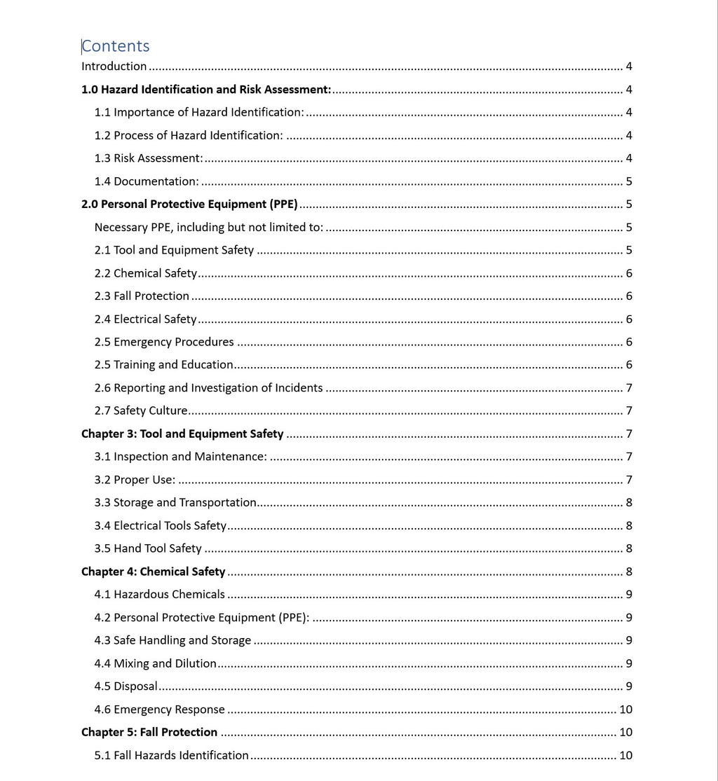 Ultimate Plumbing / Plumbers Safety Program