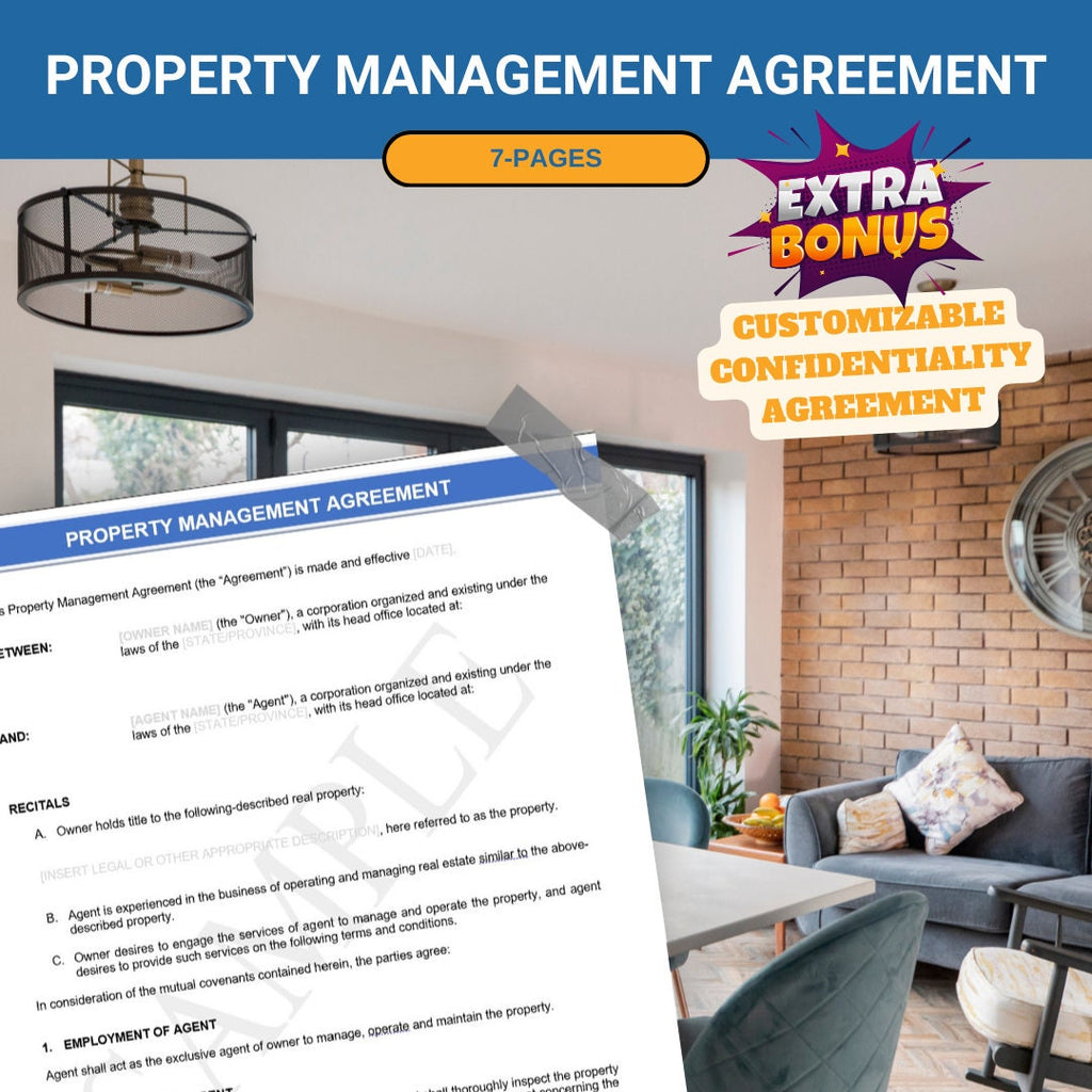 Property Management Agreement Template | Word & PDF | 2026 Edition