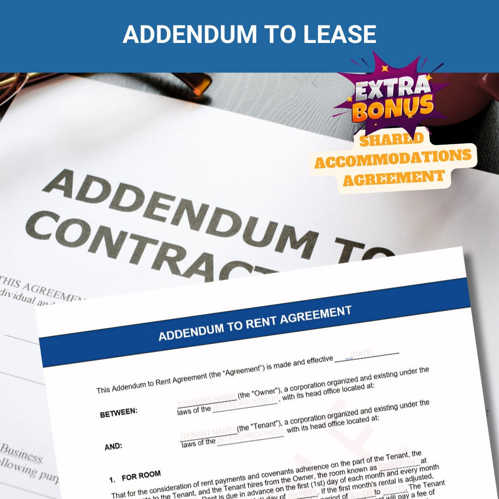 Lease Addendum Template + Shared Accommodation Bonus | Landlord Tools