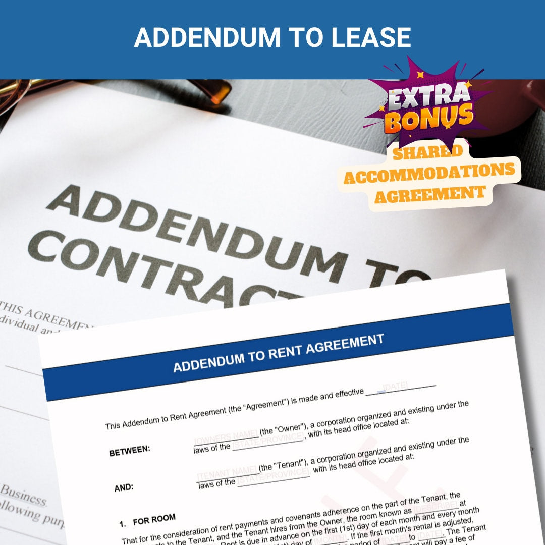 Lease Addendum Template + Shared Accommodation Bonus | Landlord Tools