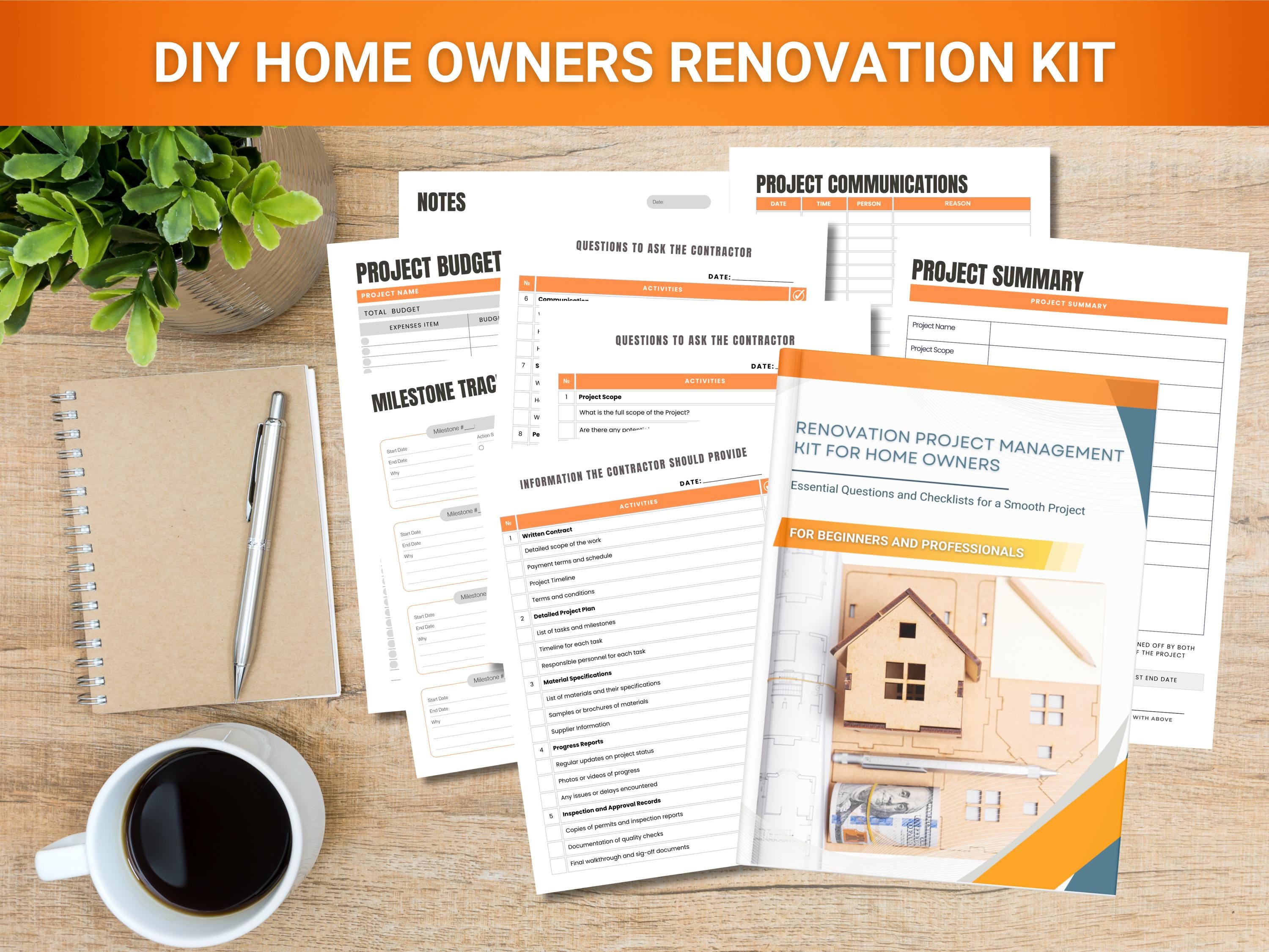 Home Renovation Project Management Kit | Contractor-Proof PDF