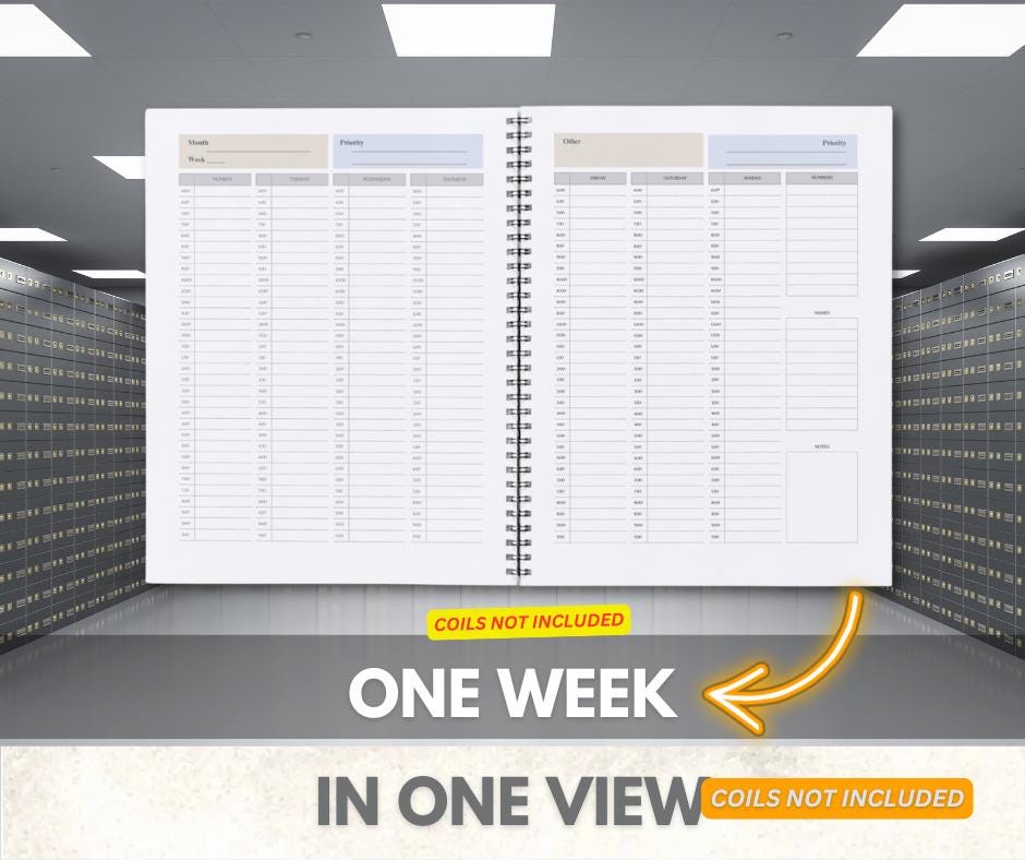 2026 Weekly Planner Printable | 56-Page PDF Digital Download