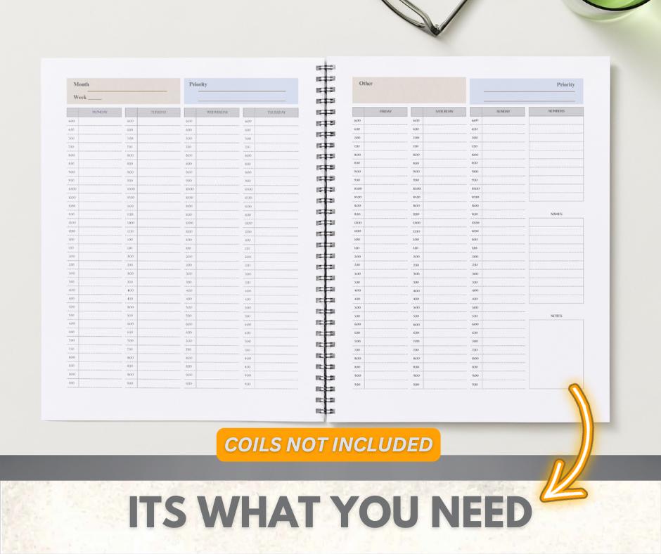 2026 Weekly Planner Printable | 56-Page PDF Digital Download