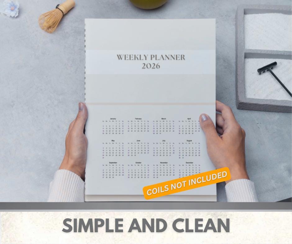 2026 Weekly Planner Printable | 56-Page PDF Digital Download