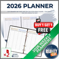 2026 Weekly Planner Printable | 56-Page PDF Digital Download