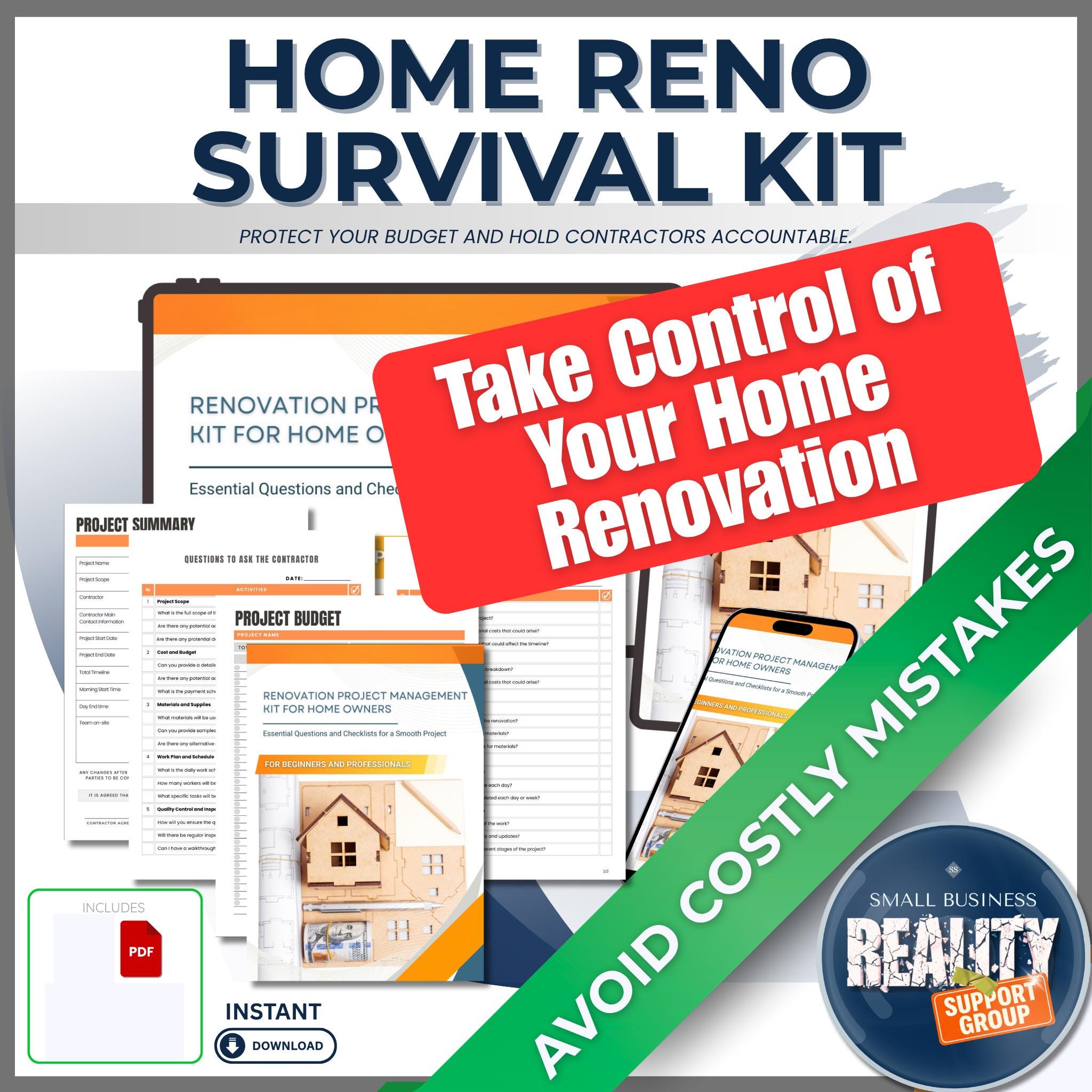 Home Renovation Project Management Kit | Contractor-Proof PDF