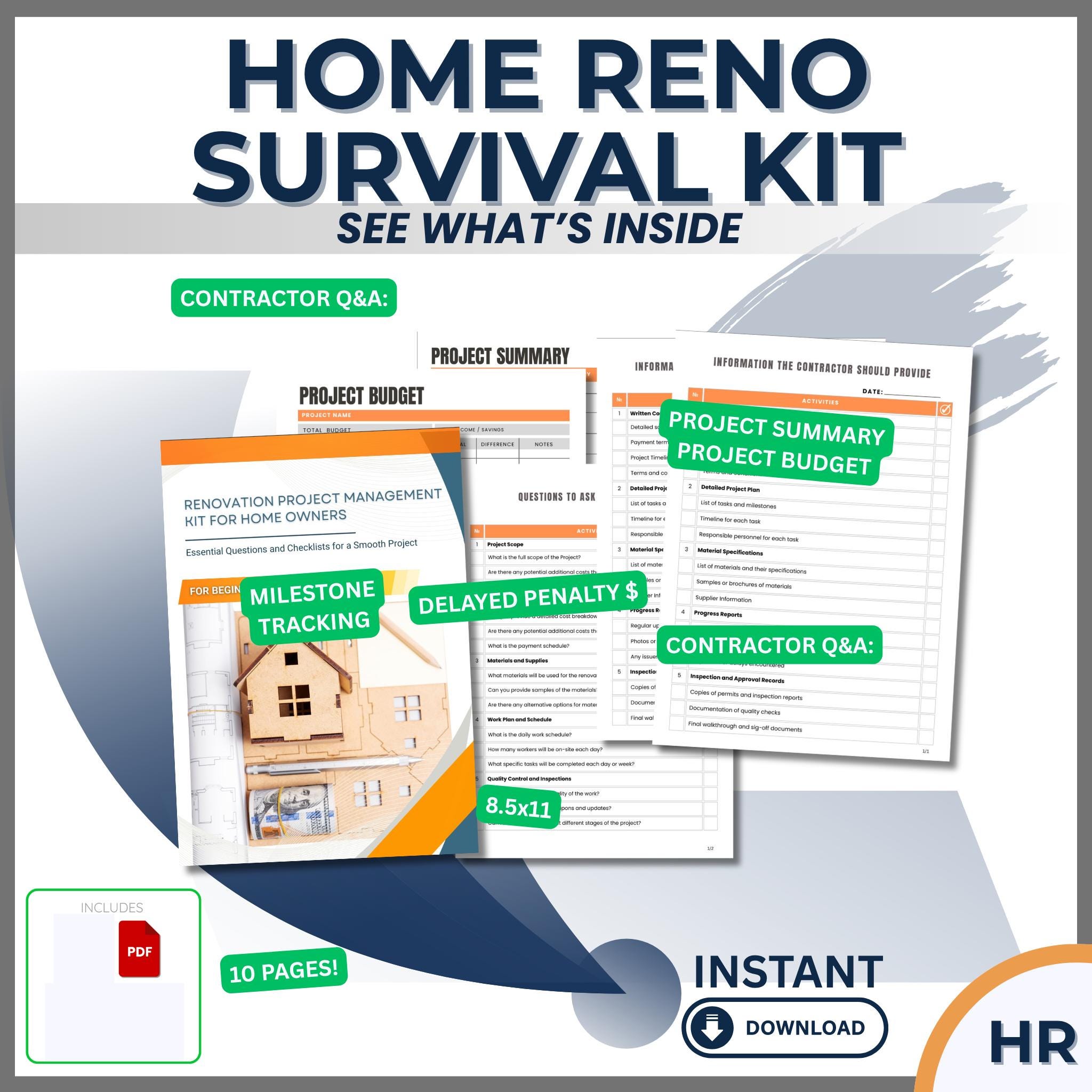 Home Renovation Project Management Kit | Contractor-Proof PDF