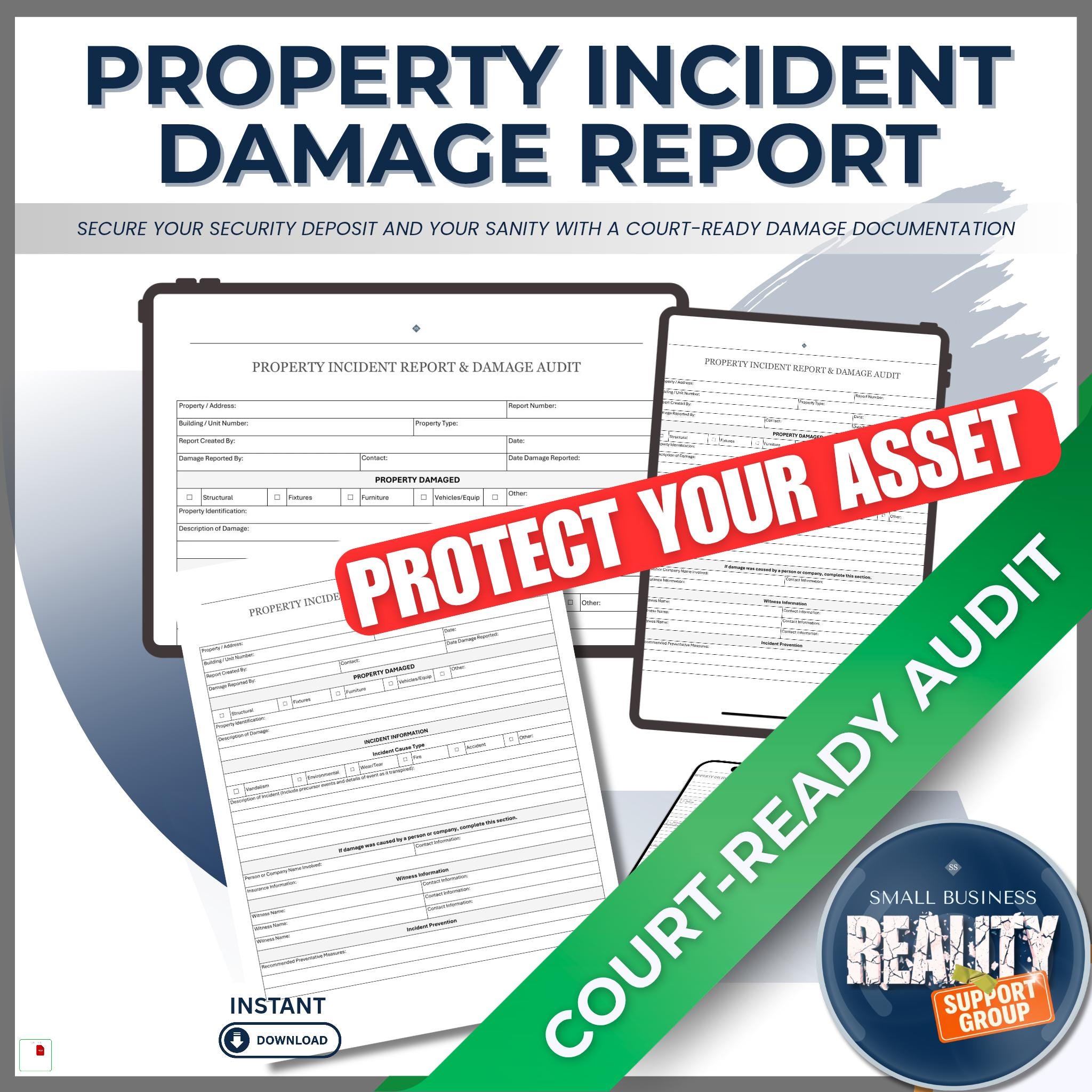 Property Incident Report & Damage Audit | Court-Ready Liability Template