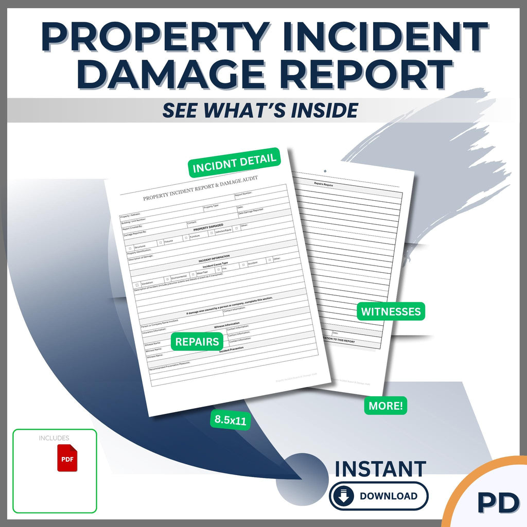 Property Incident Report & Damage Audit | Court-Ready Liability Template