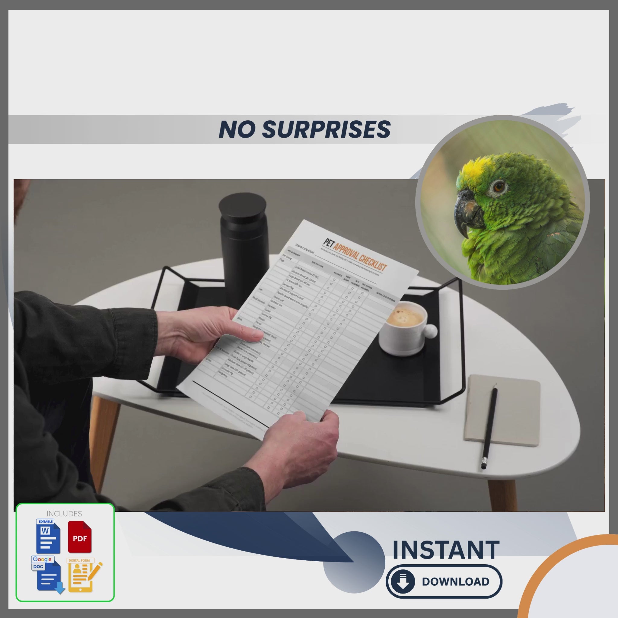 RENTAL - PET APPROVAL CHECKLIST - Let's be real...